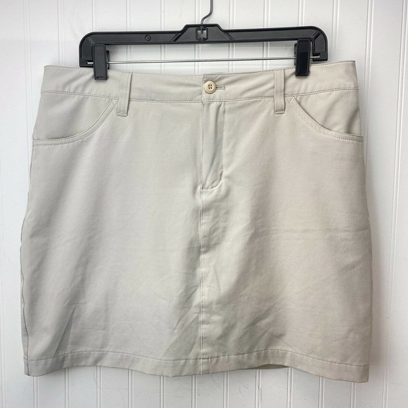 Eddie Bauer Pants - Eddie Bauer Golf Skort Sz 12 Beige Stretch Activewear Tennis Skirt Shorts Grips